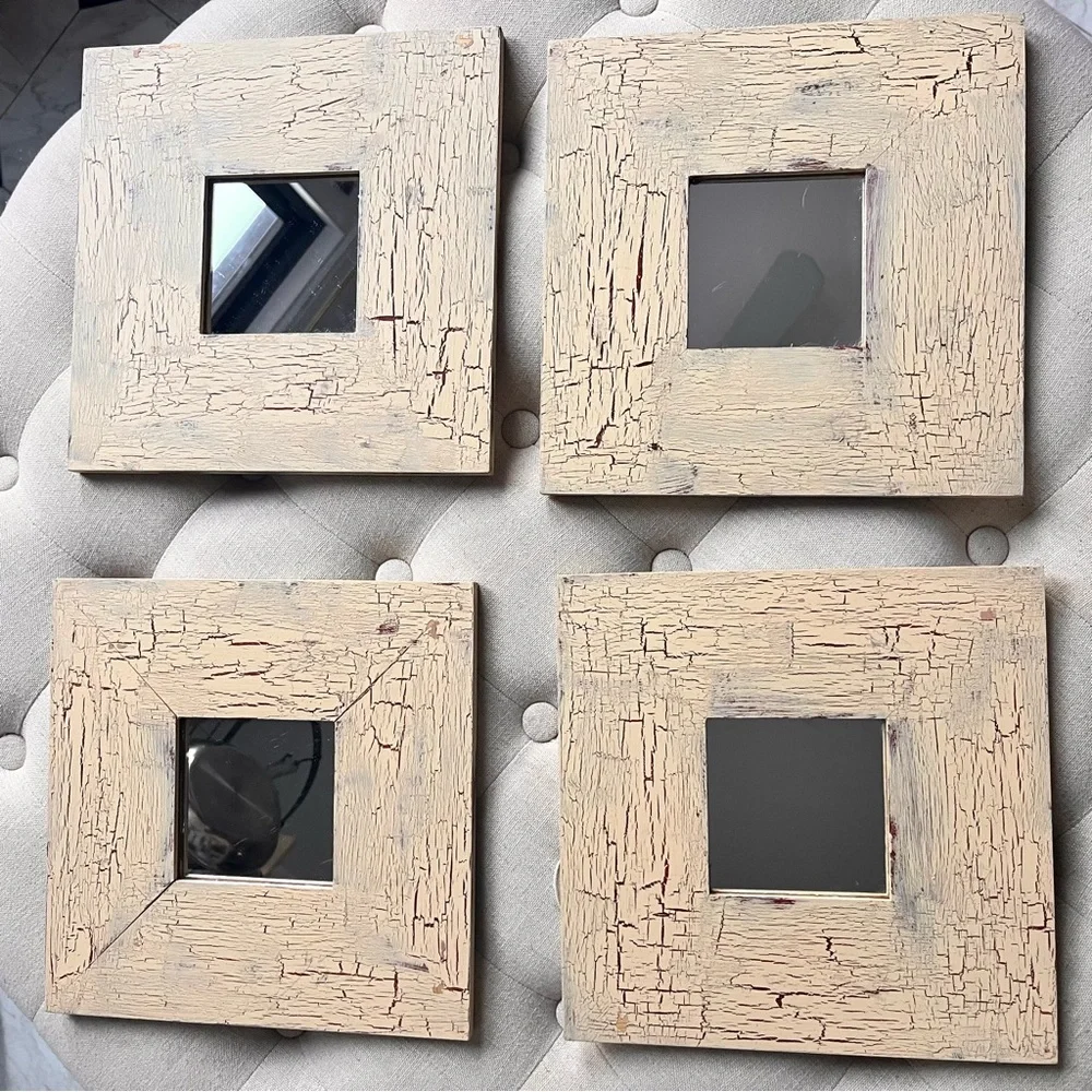 Set of 5 Shabby Chic Square MIRRORS 10